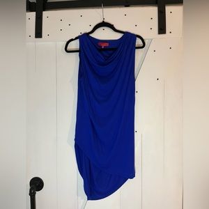 Blue top with peek a boo back